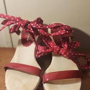 Red Polka Dot Women's Sandals